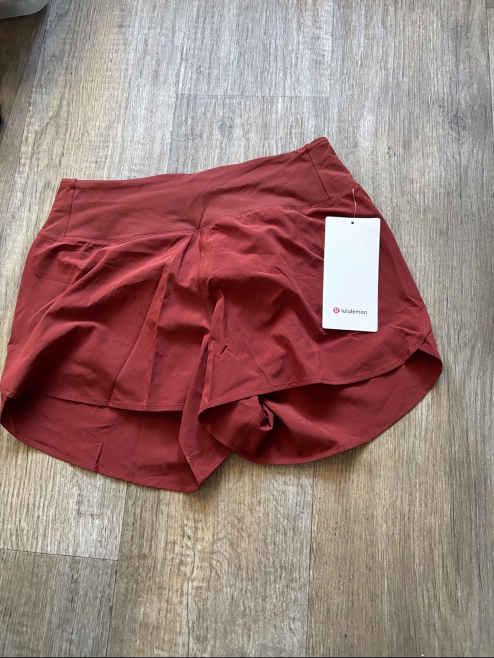 lululemon athletica Brick Red Layered Athletic Skort